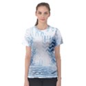 Boho Faded Blue Denim White Batik Women s Sport Mesh Tee View1