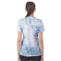 Boho Faded Blue Denim White Batik Women s Sport Mesh Tee View2