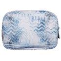 Boho Faded Blue Denim White Batik Make Up Pouch (Small) View2