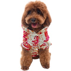 Red Orange Abstract Art Dog Coat