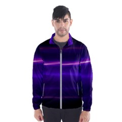 Electric Neon Indigo Black Ombre  Men s Windbreaker by SpinnyChairDesigns