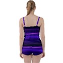 Electric Neon Indigo Black Ombre  Tie Front Two Piece Tankini View2