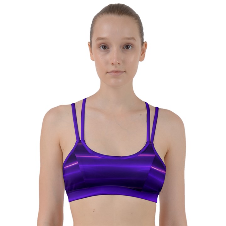 Electric Neon Indigo Black Ombre  Line Them Up Sports Bra