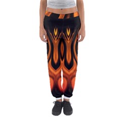 Fire And Flames Pattern Women s Jogger Sweatpants by SpinnyChairDesigns