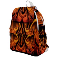 Fire And Flames Pattern Top Flap Backpack by SpinnyChairDesigns