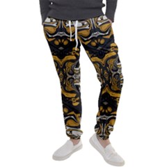 Boho Black Gold Color Men s Jogger Sweatpants by SpinnyChairDesigns