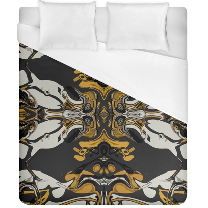 Boho Black Gold Color Duvet Cover (California King Size)