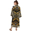 Boho Black Gold Color Maxi Kimono View2