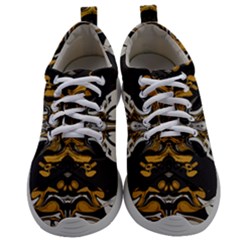 Boho Black Gold Color Mens Athletic Shoes by SpinnyChairDesigns