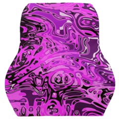 Magenta Black Abstract Art Car Seat Back Cushion  by SpinnyChairDesigns