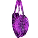 Magenta Black Abstract Art Giant Heart Shaped Tote View3