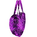 Magenta Black Abstract Art Giant Heart Shaped Tote View4