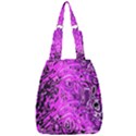 Magenta Black Abstract Art Center Zip Backpack View1