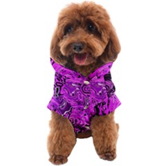 Magenta Black Abstract Art Dog Coat