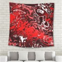 Red Black Abstract Art Square Tapestry (Large) View2