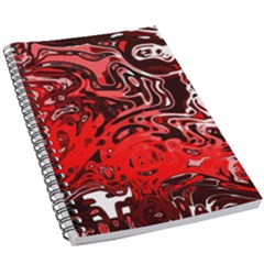 Red Black Abstract Art 5 5  X 8 5  Notebook by SpinnyChairDesigns