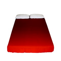 Scarlet Red Ombre Gradient Fitted Sheet (full/ Double Size)