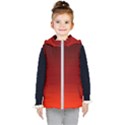 Scarlet Red Ombre Gradient Kids  Hooded Puffer Vest View1