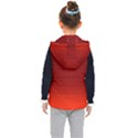 Scarlet Red Ombre Gradient Kids  Hooded Puffer Vest View2