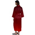 Scarlet Red Ombre Gradient Maxi Satin Kimono View2