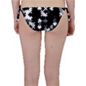 Black and White Jigsaw Puzzle Pattern Bikini Bottom View2