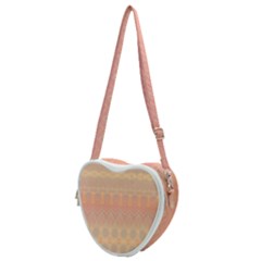 Boho Soft Peach Pattern Heart Shoulder Bag