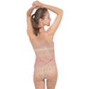 Boho Soft Peach Pattern Classic One Shoulder Swimsuit View2