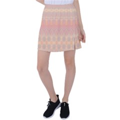 Boho Soft Peach Pattern Tennis Skirt by SpinnyChairDesigns