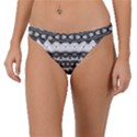 Boho Black And White  Band Bikini Bottom View1