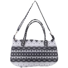 Boho Black And White  Removal Strap Handbag by SpinnyChairDesigns