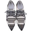 Boho Black And White  Pointed Oxford Shoes View1