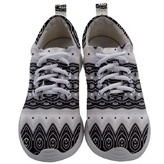 Boho Black And White  Mens Athletic Shoes by SpinnyChairDesigns