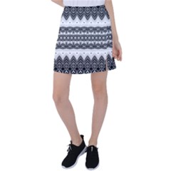 Boho Black And White  Tennis Skirt by SpinnyChairDesigns