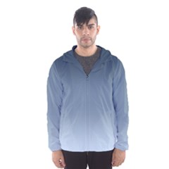 Faded Denim Blue Ombre Gradient Men s Hooded Windbreaker by SpinnyChairDesigns