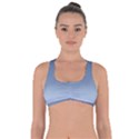 Faded Denim Blue Ombre Gradient Got No Strings Sports Bra View1