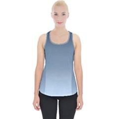 Faded Denim Blue Ombre Gradient Piece Up Tank Top by SpinnyChairDesigns