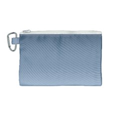 Faded Denim Blue Ombre Gradient Canvas Cosmetic Bag (medium) by SpinnyChairDesigns