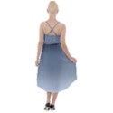 Faded Denim Blue Ombre Gradient High-Low Halter Chiffon Dress  View2