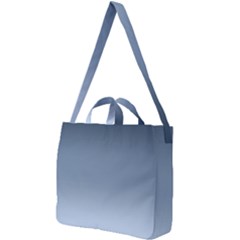 Faded Denim Blue Ombre Gradient Square Shoulder Tote Bag by SpinnyChairDesigns