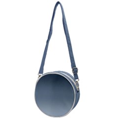 Faded Denim Blue Ombre Gradient Crossbody Circle Bag by SpinnyChairDesigns