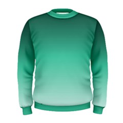 Biscay Green Gradient Ombre Men s Sweatshirt by SpinnyChairDesigns