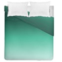 Biscay Green Gradient Ombre Duvet Cover Double Side (Queen Size) View1