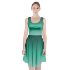 Biscay Green Gradient Ombre Racerback Midi Dress by SpinnyChairDesigns