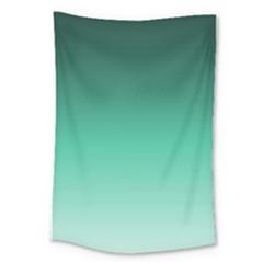 Biscay Green Gradient Ombre Large Tapestry by SpinnyChairDesigns