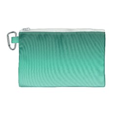 Biscay Green Gradient Ombre Canvas Cosmetic Bag (large) by SpinnyChairDesigns