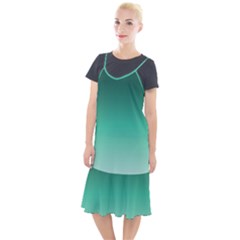 Biscay Green Gradient Ombre Camis Fishtail Dress by SpinnyChairDesigns