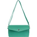 Biscay Green Gradient Ombre Removable Strap Clutch Bag View1