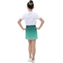 Biscay Green Gradient Ombre Kids  Tennis Skirt View2