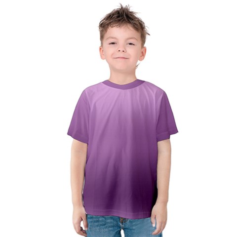 Purple Gradient Ombre Kids  Cotton Tee by SpinnyChairDesigns