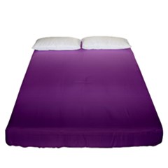 Purple Gradient Ombre Fitted Sheet (king Size) by SpinnyChairDesigns